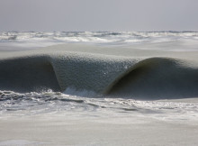 Frozen Waves Found at The Coast of Nantucket