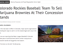 Colorado Rockies Offering Marijuana with Discounts