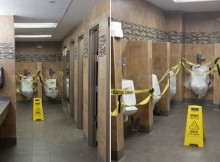 Urinals Installed for Women at the Pilot Travel Center in Mebane, North Carolina
