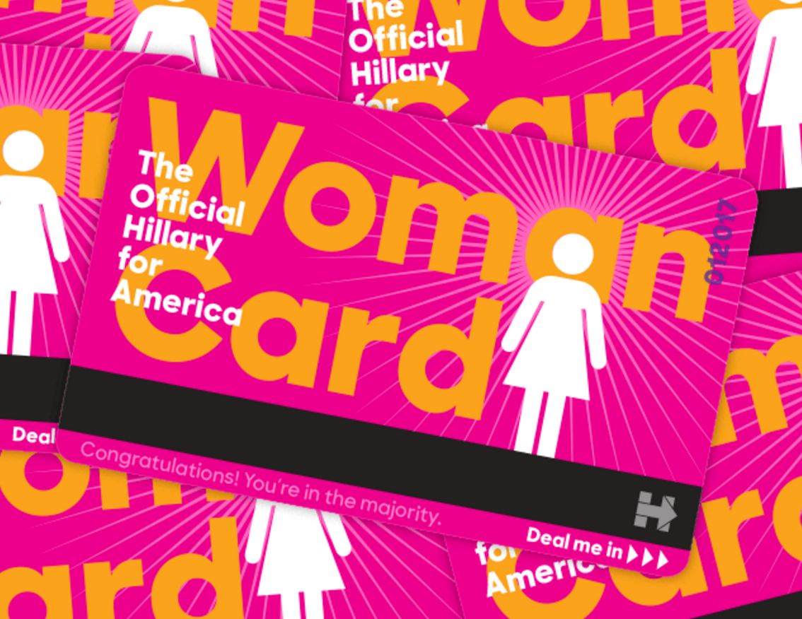 Hillary Clinton’s Pink Women Cards for women donors participating in her campaign