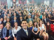 A photograph indicated Democratic inters more diverse than Republican interns
