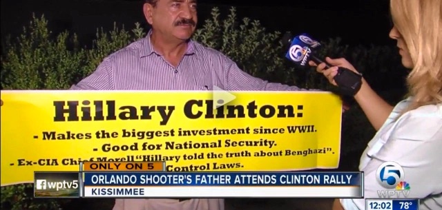 Was the Father of Orlando Nightclub Shooter Invited at the Rally of Hillary Clinton?