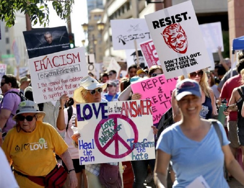 Protest in Phoenix during the Speech of Donald Trump