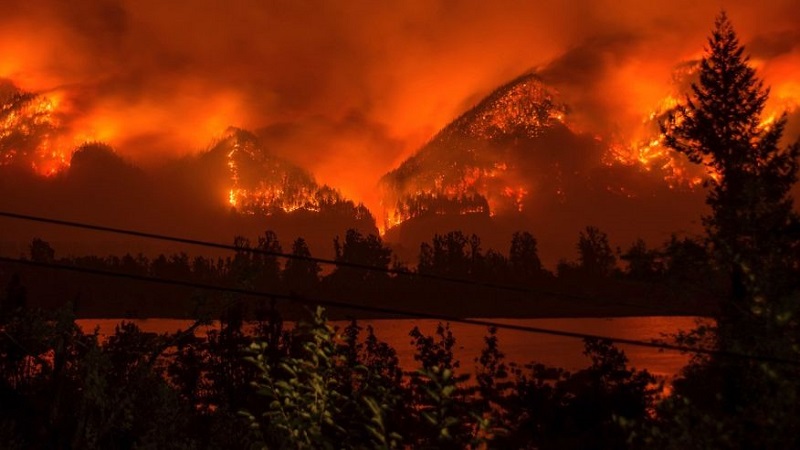 Several Wildfires in Western States of the U.S Forced Thousands Evacuation