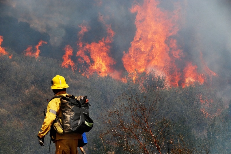 La Tuna Fires Starts again with Containing 90% Flames: LAFD