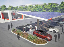 Supercharger of Tesla come online with rest stops in California