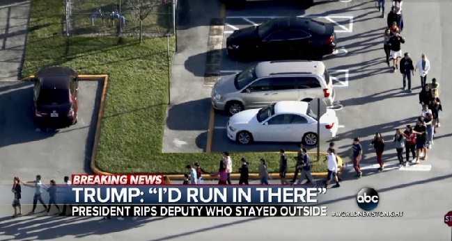 Officer should Run In There to stop the shooter: Trump