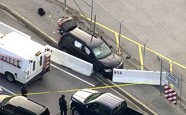 Shooting and Car Crash incident at NSA Headquarters