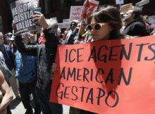 The ICE = American Gestapo in San Francisco Protest