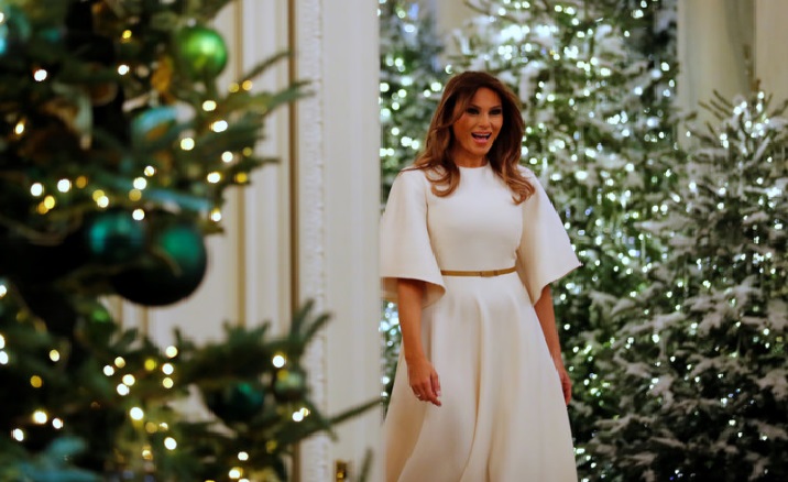 Trump and Melania received the Annual Christmas Tree
