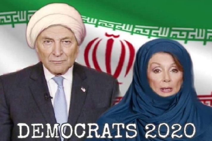 An image showing Nancy Pelosi & Chuck Schumer in Muslim Dress retweeted by Trump