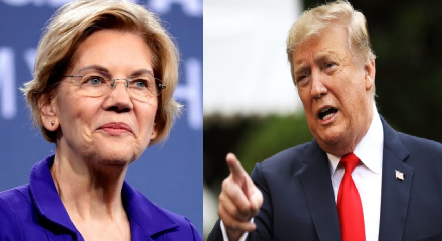 Trump admired Elizabeth Warren for the termination of Bernie Sanders