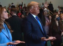 President Trump attended Church Pray in Las Vegas during his campaign in Nevada