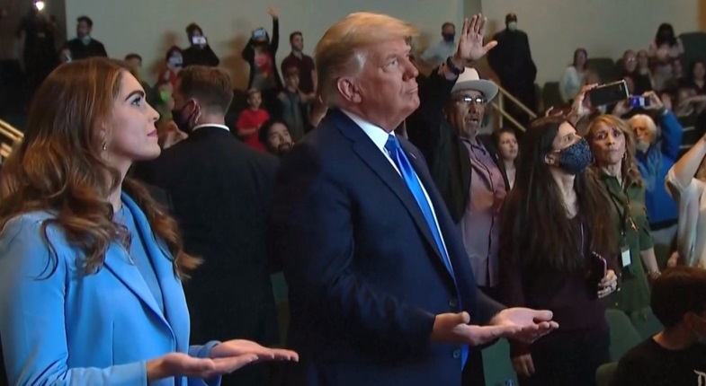 President Trump attended Church Pray in Las Vegas during his campaign in Nevada