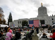 Defeat the Steal Defy the Lockdown Rally for Thanksgiving Meal in Oregon