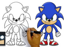 Cute Sonic Drawing For Kids