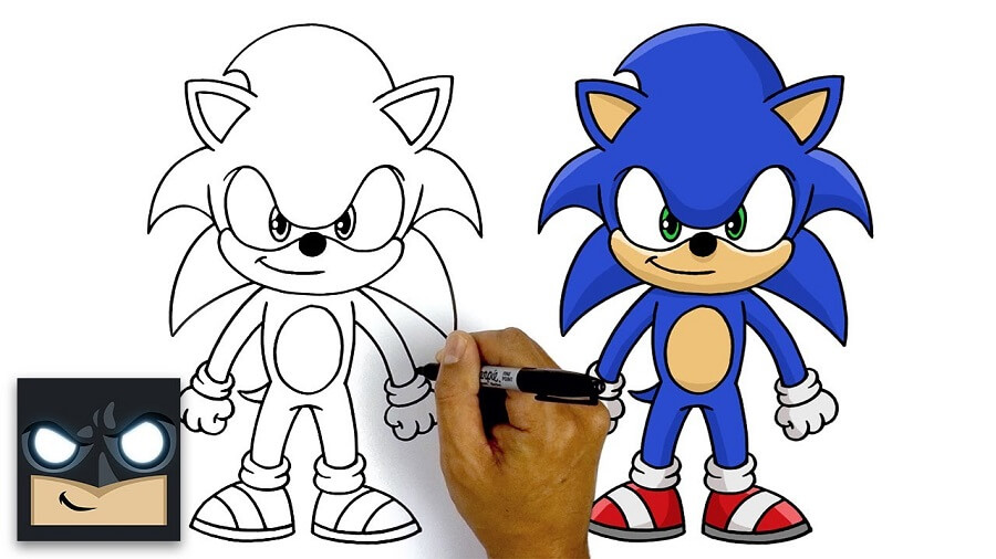 Cute Sonic Drawing For Kids