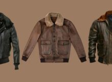 Bomber Leather Jacket For Men